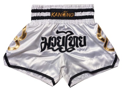 Kanong Muay Thai Shorts : KNS-143-Wit