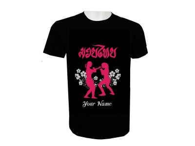 Naam toevoegen Muay Thai kickboks T-shirt: KNTSHCUSTWO-001
