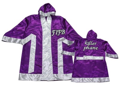 Kickboks gewaad Ontwerpen : KNFIRCUST-002-Purper