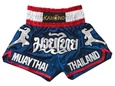 Kanong Muay Thai Kickbox broekje kind : KNS-133-Marineblauw-K