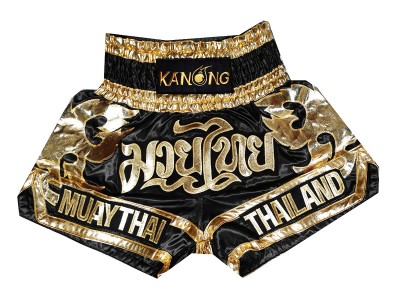 Kanong Muay Thai Kickbox broekje kind : KNS-136-Zwart-K