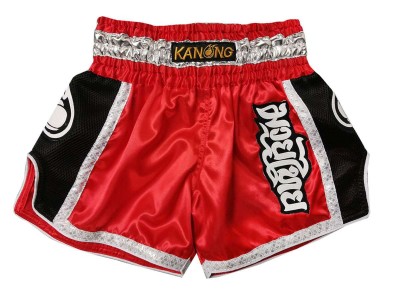 Kanong Retro Muay Thai Shorts Dames‎ : KNSRTO-208-Rood