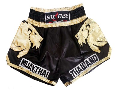 Boxsense Lion kickboks broekje kleding kind : BXS-303-Goud-K