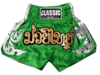 Classic Muay Thai kickboks broekjes : CLS-015 Groen