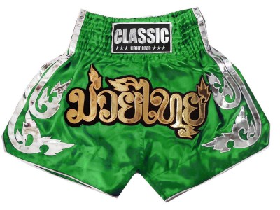 Classic Muay Thai Shorts : CLS-015 Groen