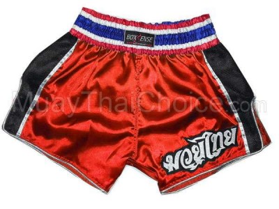 Boxsense Retro kick boks Broekjes‎ : BXSRTO-001-Rood
