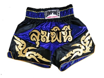 Lumpinee Muay Thai Kickboks Broekjes Broek Shorts : LUM-049-Blauw