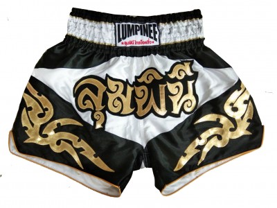 Lumpinee Muay Thai Kickboks Broekjes Broek Shorts : LUM-049-Wit