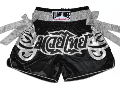 Lumpinee kickboks Shorts : LUM-051-Zwart-Zilver