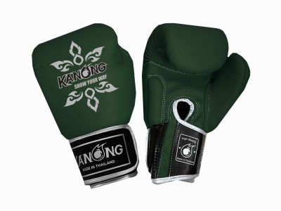 Kanong Muay Thai Bokshandschoenen  van echt leer : Donkergroen