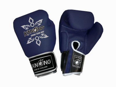 Kanong Kick boks Bokshandschoenen van echt leer : Marineblauw