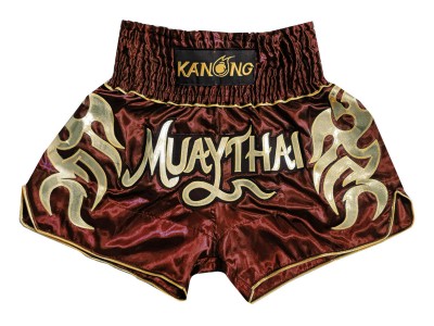 Kanong Muay Thai Boks Shorts : KNS-134-Kastanjebruin