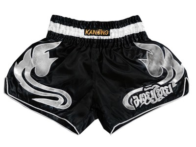 Kanong Retro Muay Thai Broekje : KNSRTO-209-Zwart 