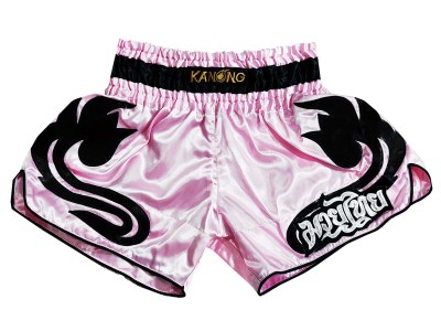 Kanong Retro Muay Thai Boks Shorts : KNSRTO-209-Roze