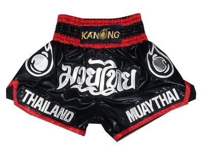 Kanong Muay Thai broek voor kinderen : KNS-118-Zwart-K