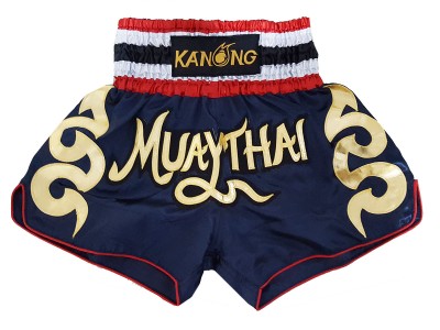Kanong Muay Thai Kickboksshort voor kinderen : KNS-120-Marineblauw-K