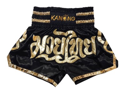 Kanong Muay Thai kickboks broekje kind : KNS-121-Zwart-K