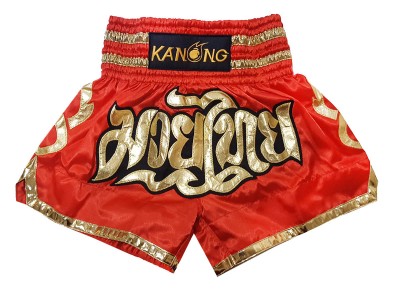 Kanong Muay Thai broek voor kinderen : KNS-121-Rood-K