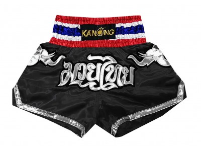 Kanong Kickbox broekje kind : KNS-125-Zwart-K Olifant 