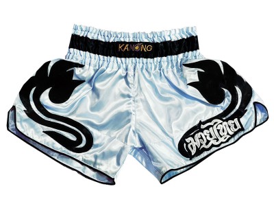 Kanong Retro Muay Thai Broekje: KNSRTO-209-lichtblauw