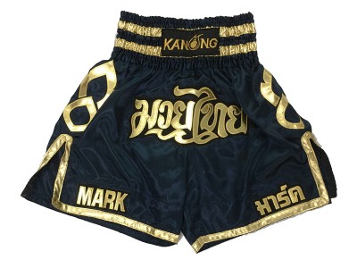 Boksshorts heren met naam : KNBXCUST-2001-Marineblauw