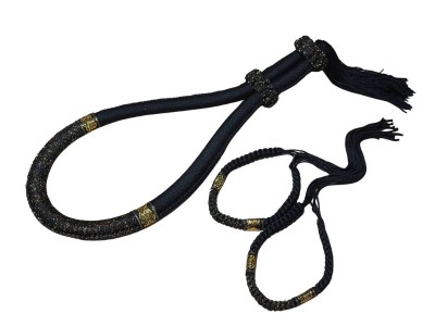 Muay Thai Mongkon Hoofdband en Prajead Armbanden : Thaise stijl-Zwart
