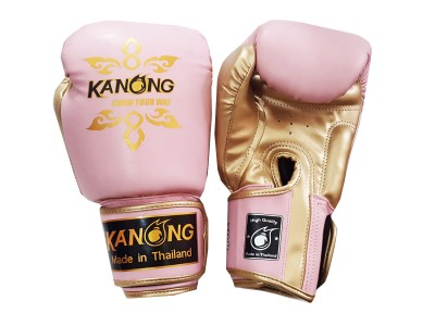 Kanong Bokshandschoenen voor kinderen : Thai Power Roze/Goud