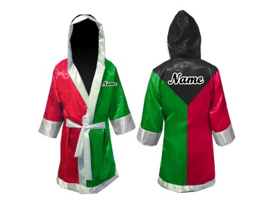 Kanong Bokser kostuum met naam : Zwart/Groen/Rood