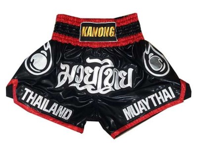 Kanong Muay Thai Kickboks Broekje : KNS-118-Zwart