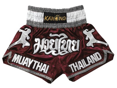 Kanong Muay Thai broekjes : KNS-133-Kastanjebruin