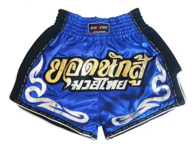 Boxsense Retro Muay Thai Shorts Broekjes‎ : BXSRTO-027-Blauw
