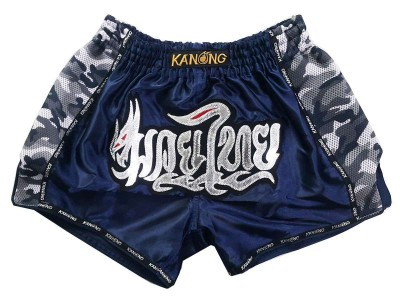 Kanong Retro Kickboks Broekjes : KNSRTO-231-Marineblauw