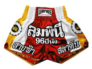 Lumpinee Muay Thai Kickboks Broekjes Broek Shorts : LUM-001-Rood